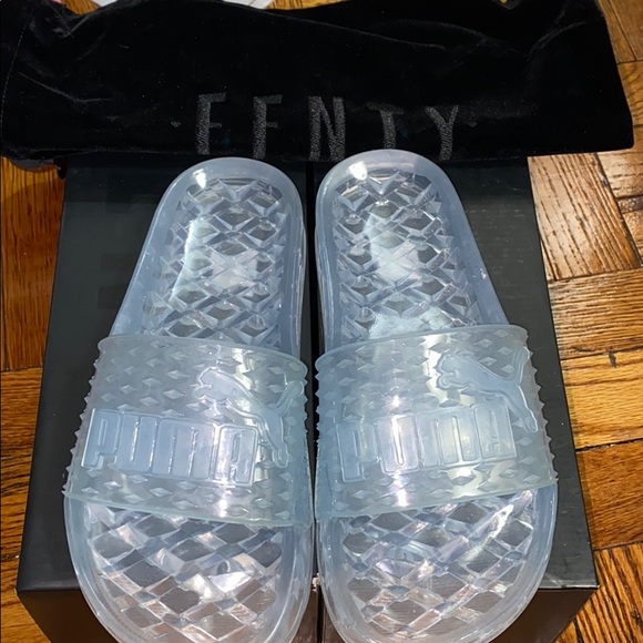 clear puma slides